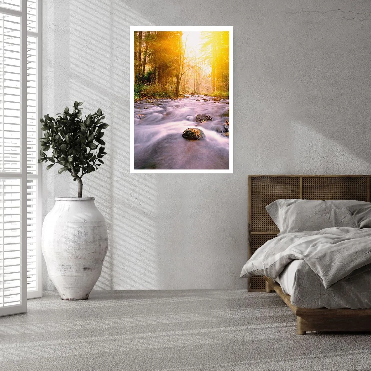 Poster - Malachite in Silver and Gold Setting - 30x40 cm