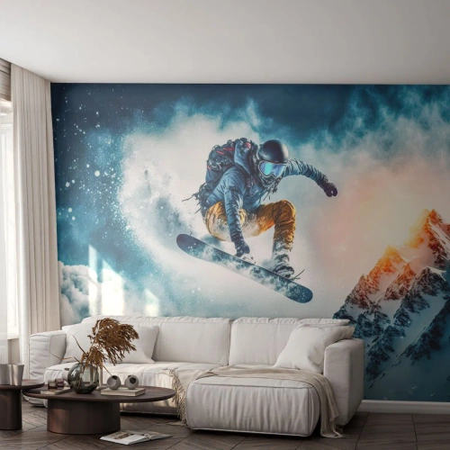 Self-Adhesive Photo Wallpaper Deluxe Sticker - Extreme Emotions - Snowboarding, Sport, Winter - 300x210 cm