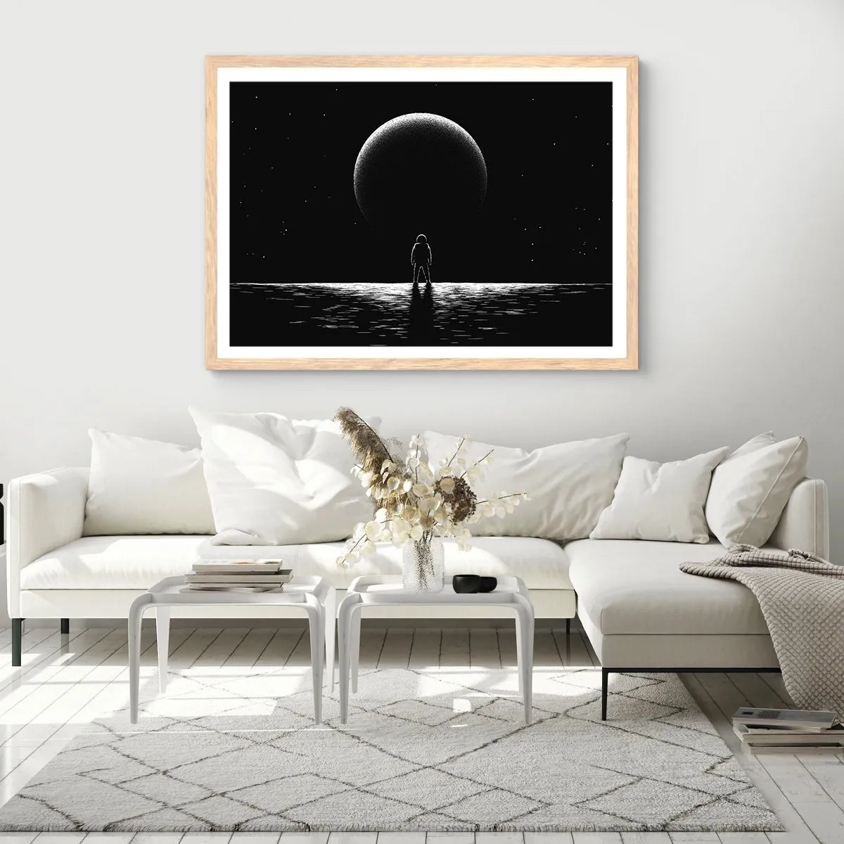 Poster in light oak frame - Face to Face - 91x61 cm