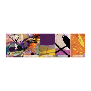 Photo Wallpaper Sample Premium Canvas - Straight Ahead or Around - Abstraction, Piece, Modern Pattern - 100x30 cm