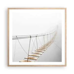 Poster in light oak frame - Where Did He Take You? - 60x60 cm