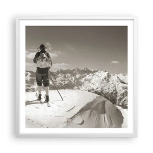 Poster in white frmae - Mountains Are the Same - 60x60 cm