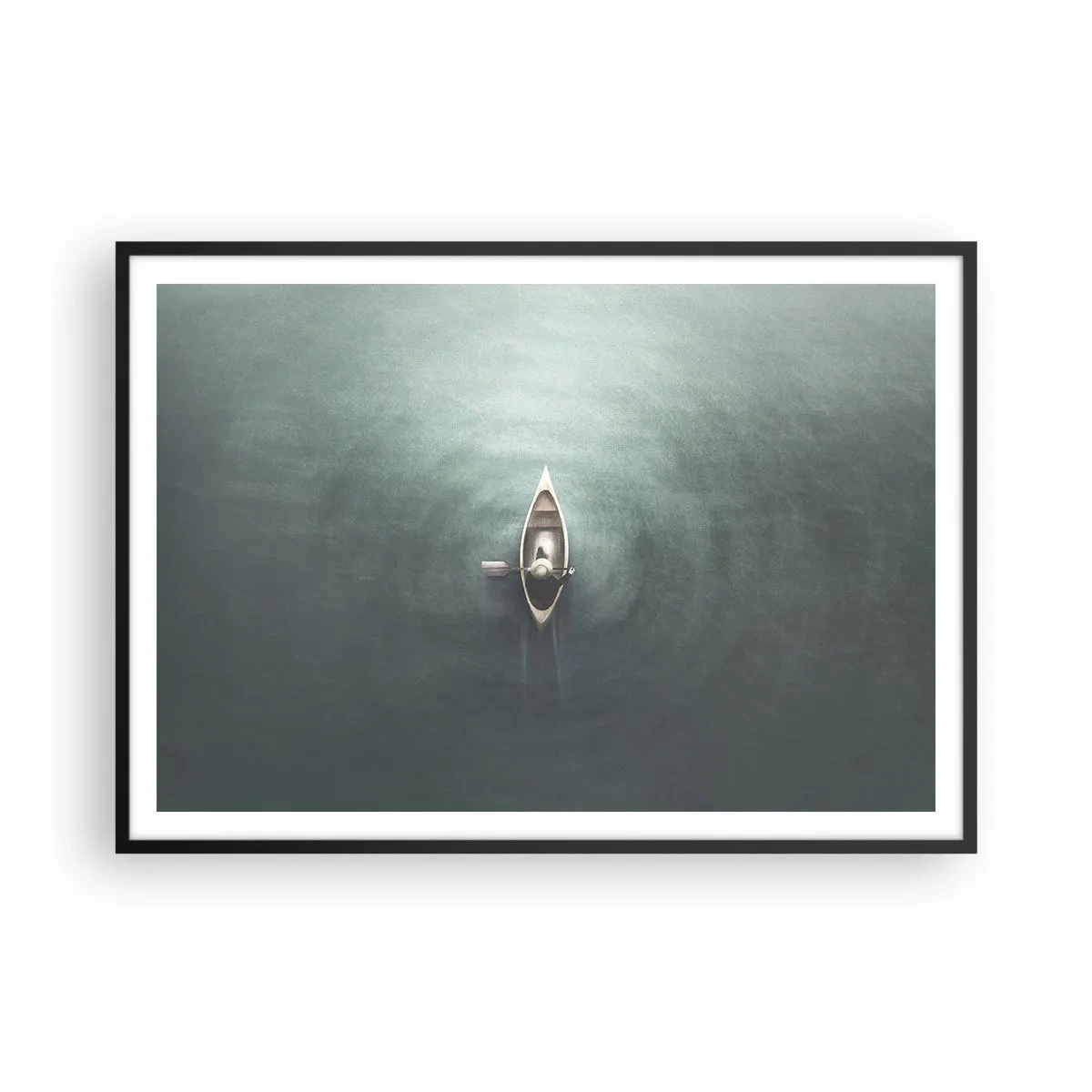 Poster in black frame - Through Moon Lake - 100x70 cm