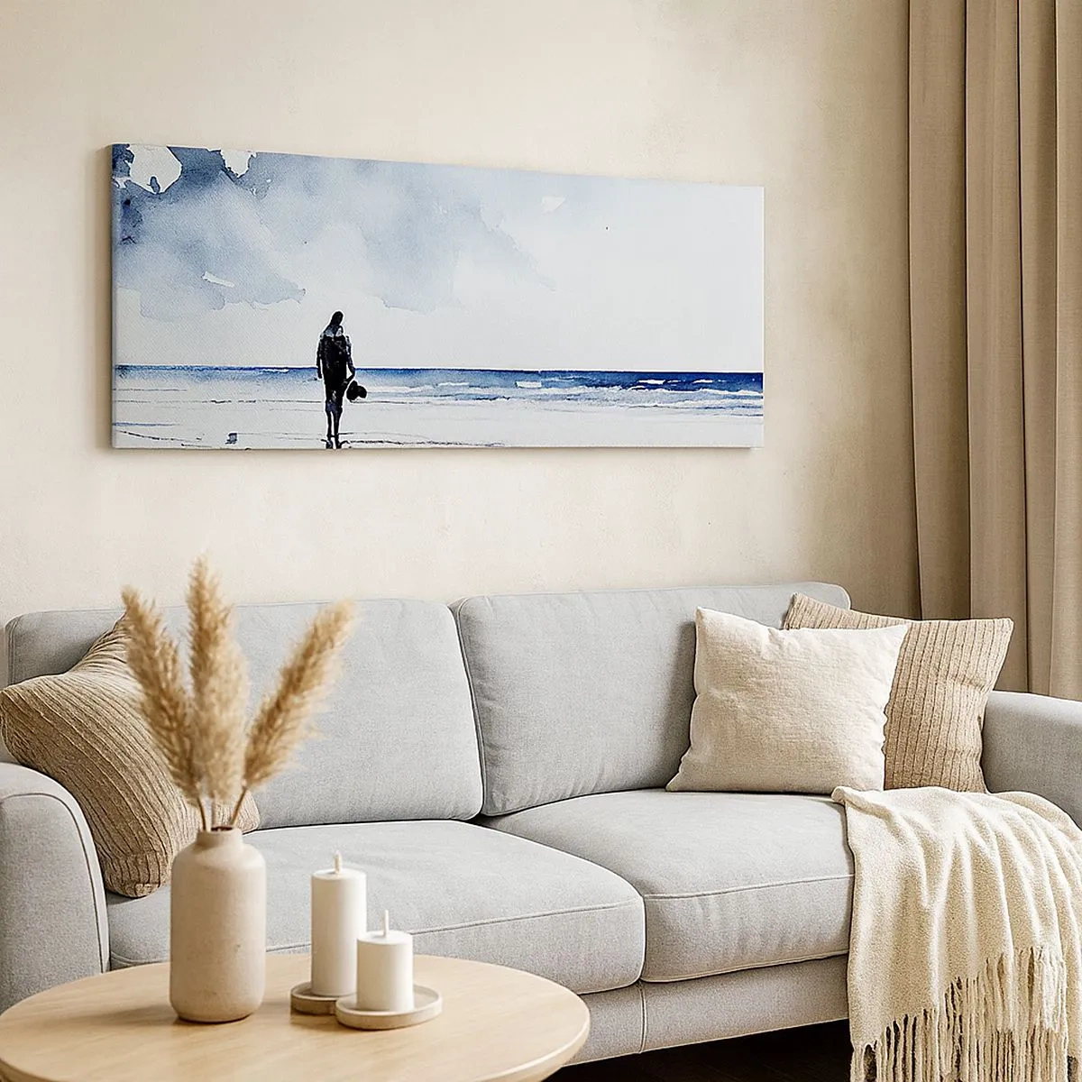 Canvas picture - Conversation with the Sea - 100x40 cm