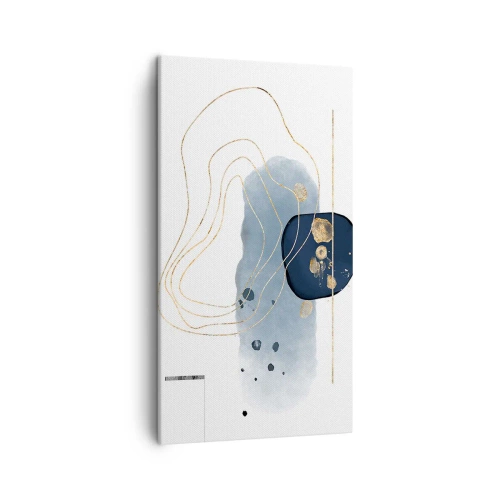 Canvas picture - Blue and Gold Fantasy - 45x80 cm