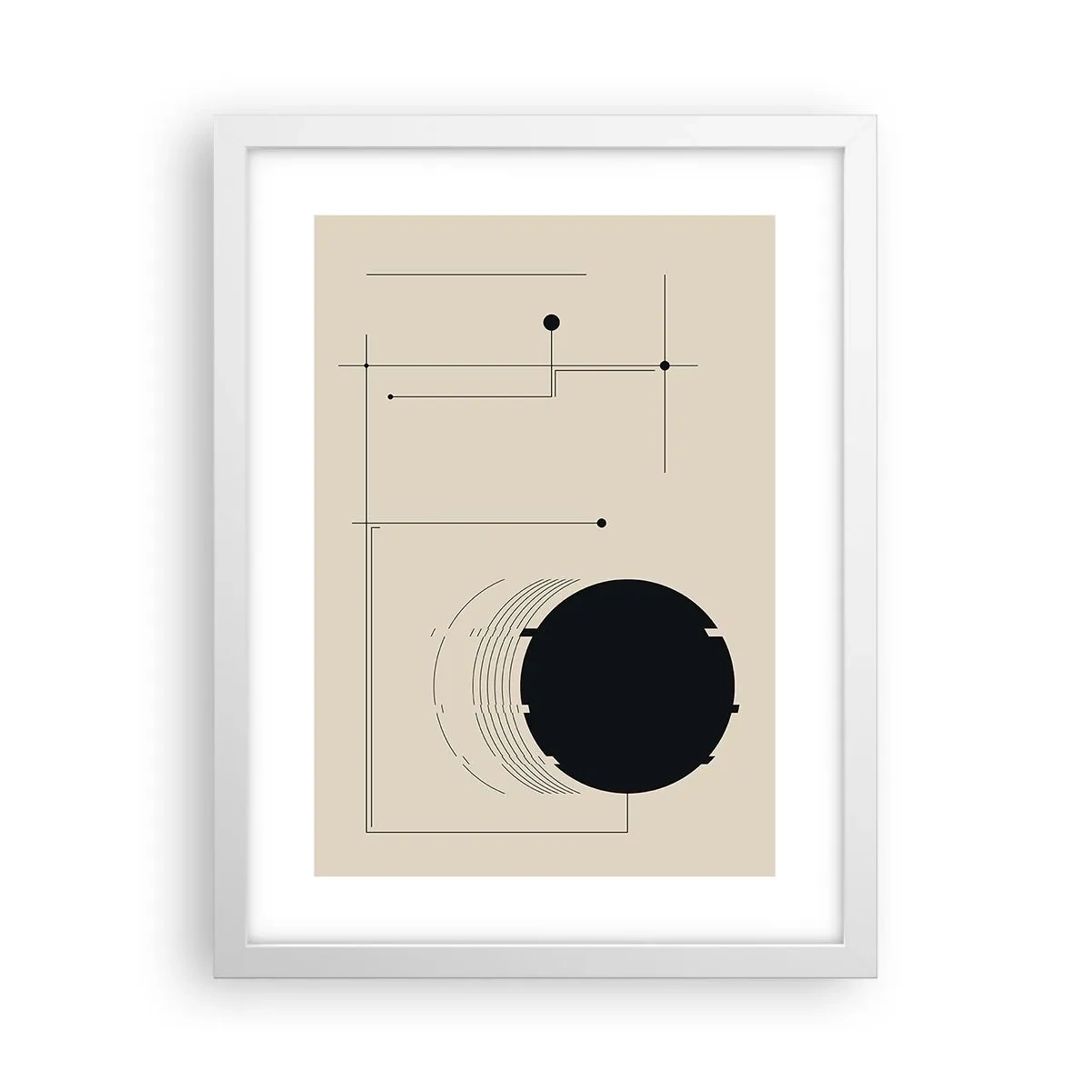 Poster in white frmae - Springy and Dynamic Composition - 30x40 cm