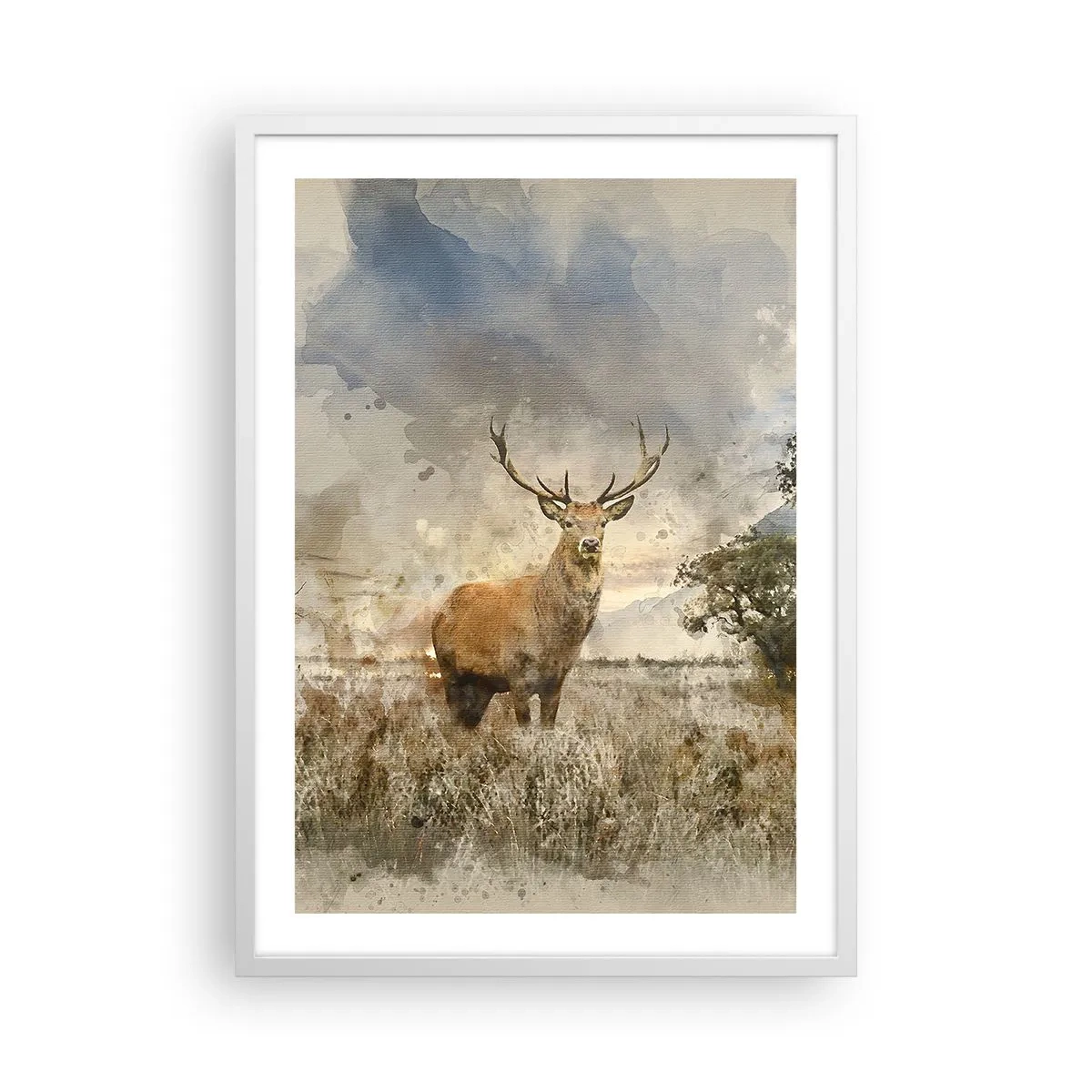 Poster in white frmae - Dignity - Strength - Majesty - 50x70 cm