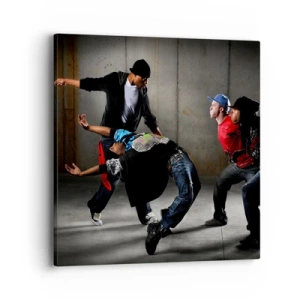 Canvas picture - Dancing with Street Wind - 40x40 cm