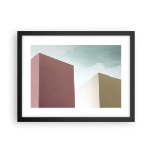 Poster in black frame - Geometry of a Sunny summer - 40x30 cm