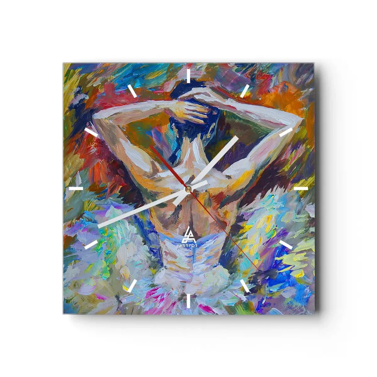 Wall clock - Clock on glass - This May Be Everything - 30x30 cm