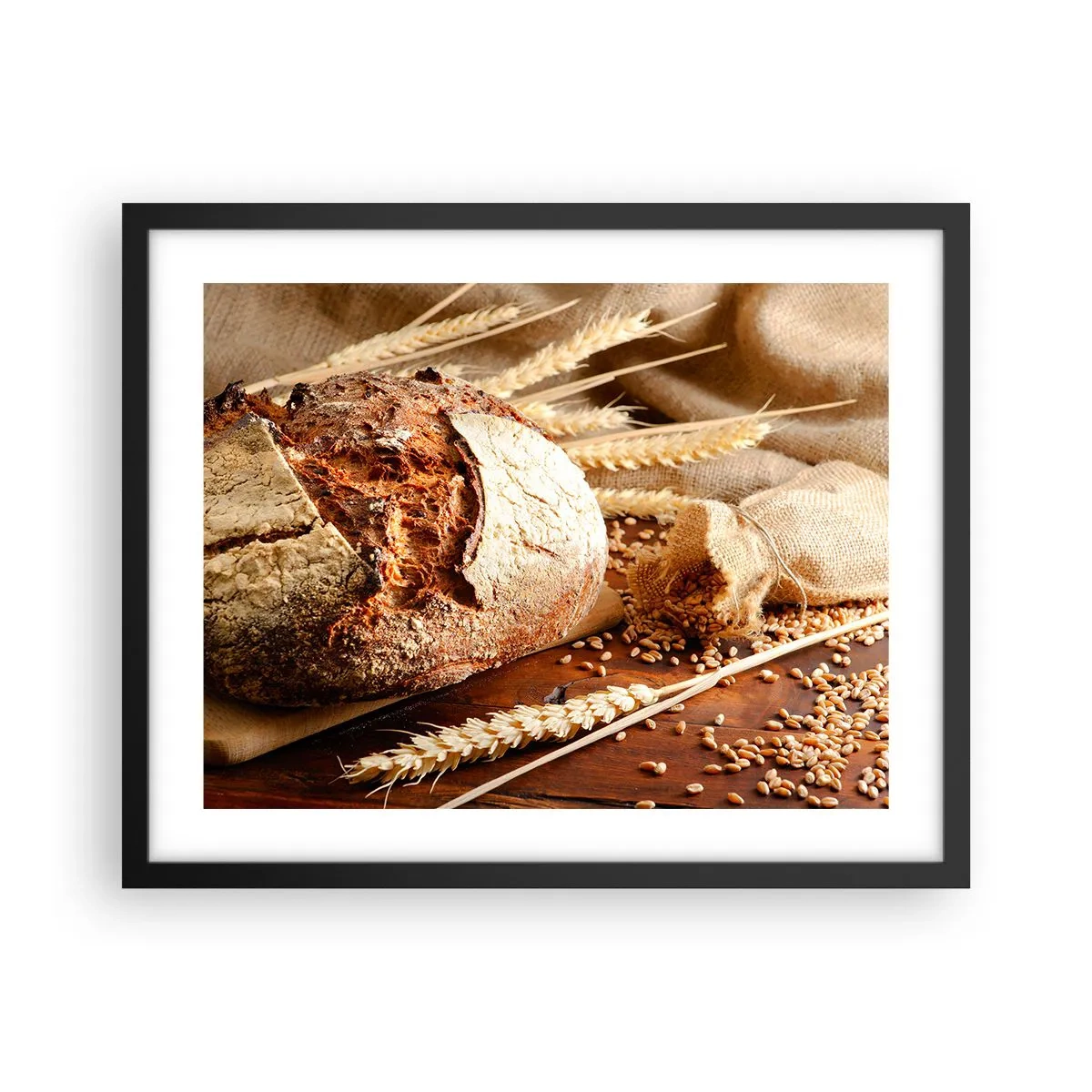Poster in black frame - Tasty, Fragrant, Crunchy - 50x40 cm