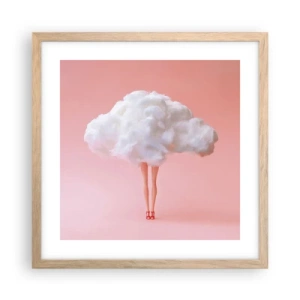 Poster in light oak frame - Sweet Promise - 40x40 cm