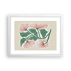 Poster in white frmae - Folk and Modern - 40x30 cm