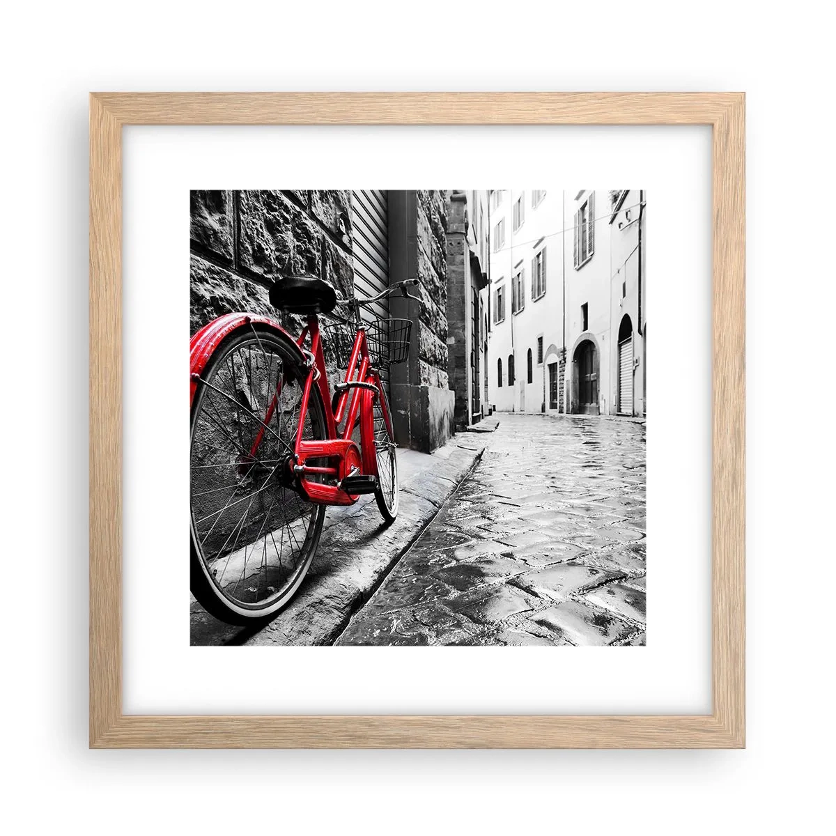 Poster in light oak frame - Real Beauty Does Not Age - 30x30 cm
