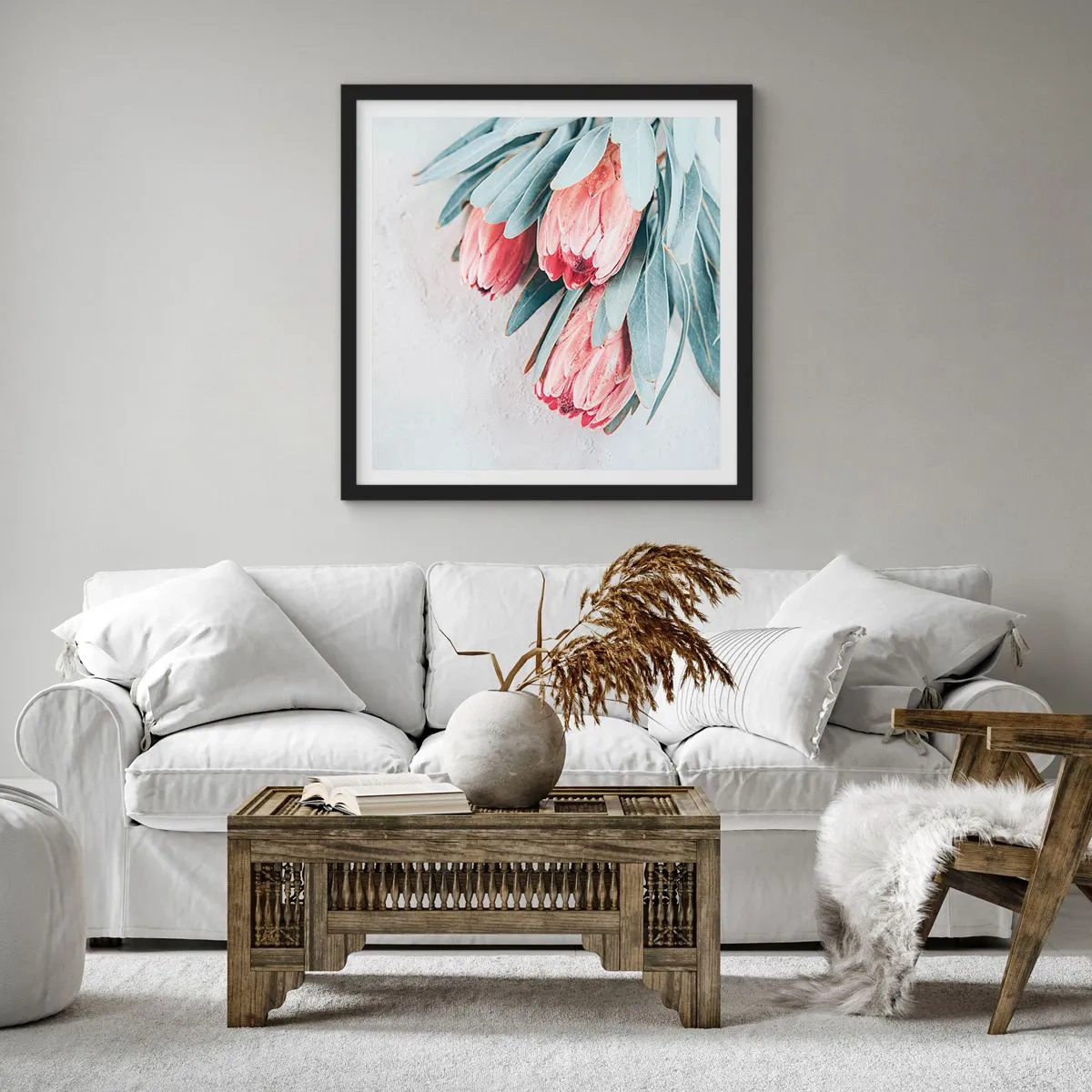 Poster in black frame - Ashamed of Their Own Beauty - 60x60 cm
