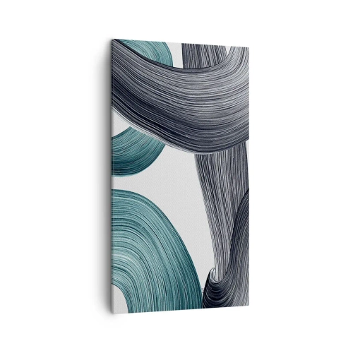 Canvas picture - Emerald and Black Trails - 45x80 cm