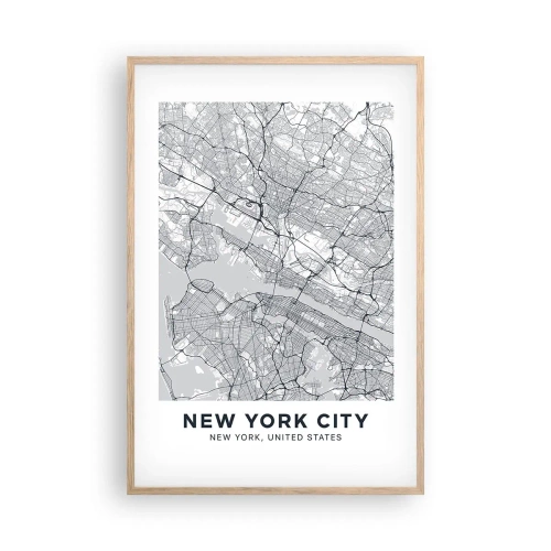 Poster in light oak frame - Anatomy of Metropolis - 61x91 cm