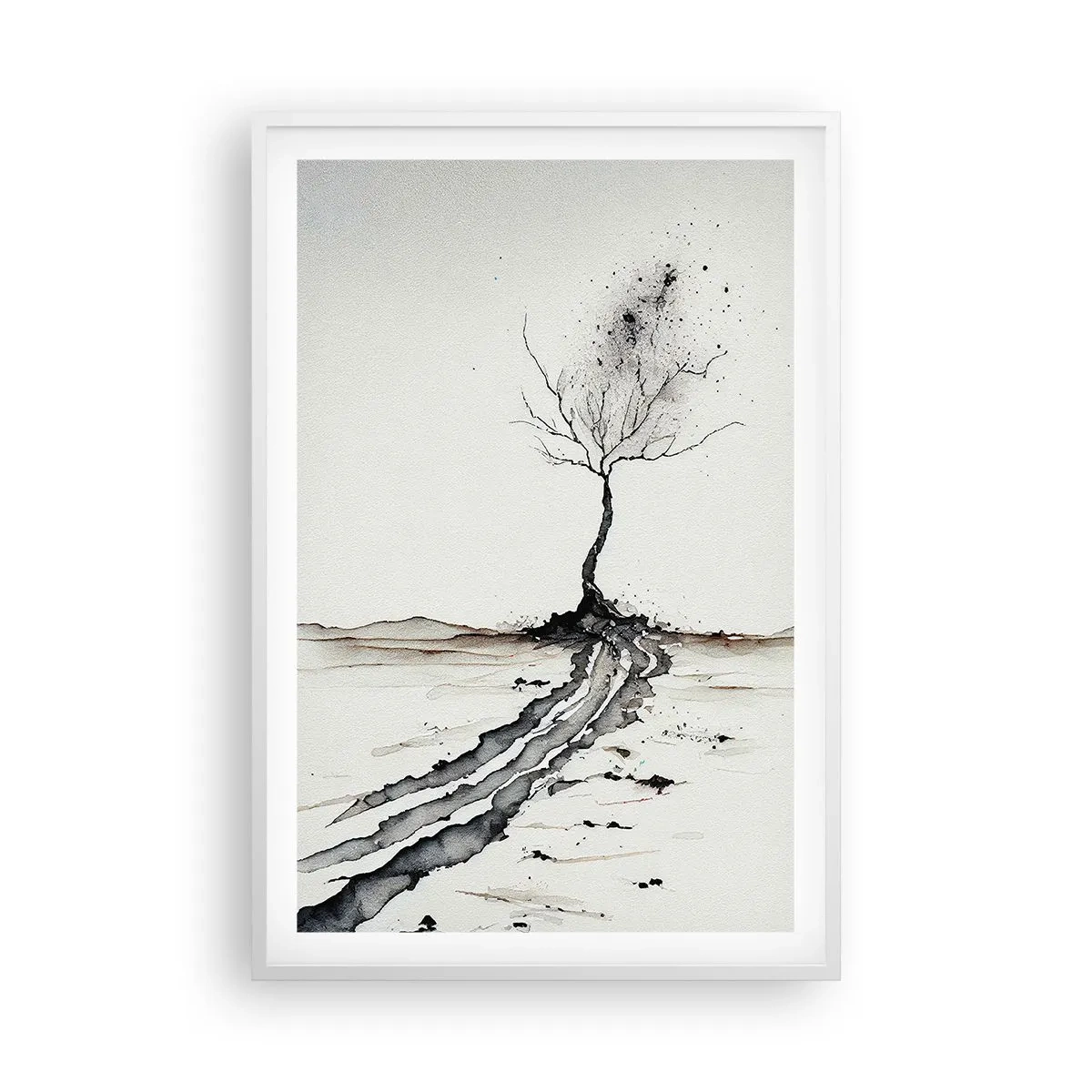 Poster in white frmae - Winter Melancholy - 61x91 cm