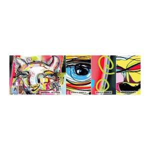 Photo Wallpaper Sample Self-Adhesive Deluxe Sticker - Pretty Mama Cat - Abstraction, Piece, Graphics - 100x30 cm