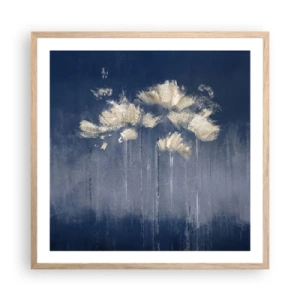 Poster in light oak frame - Like Flakes in the Wind - 60x60 cm