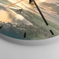 Clock face with lines