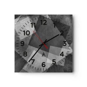 Wall clock - Clock on glass - Eternal Symbol of Durability and Order - 30x30 cm