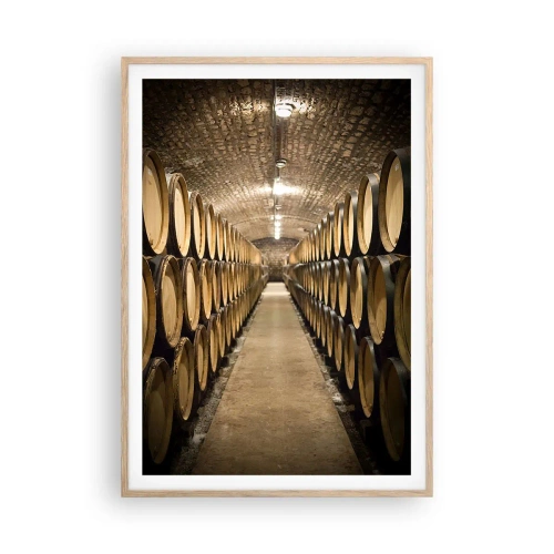 Poster in light oak frame - Stone Cellar - 70x100 cm