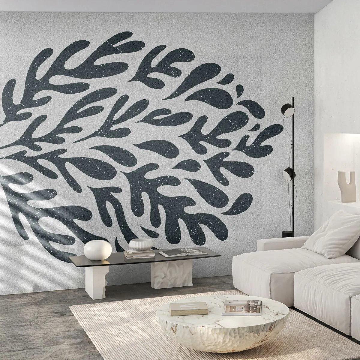 Photo Wallpaper Standard Eco - Organic shapes in a modern style - 100x70cm - Shapes of Nature - Modern wall decoration for the living room and bedroom ARTTOR