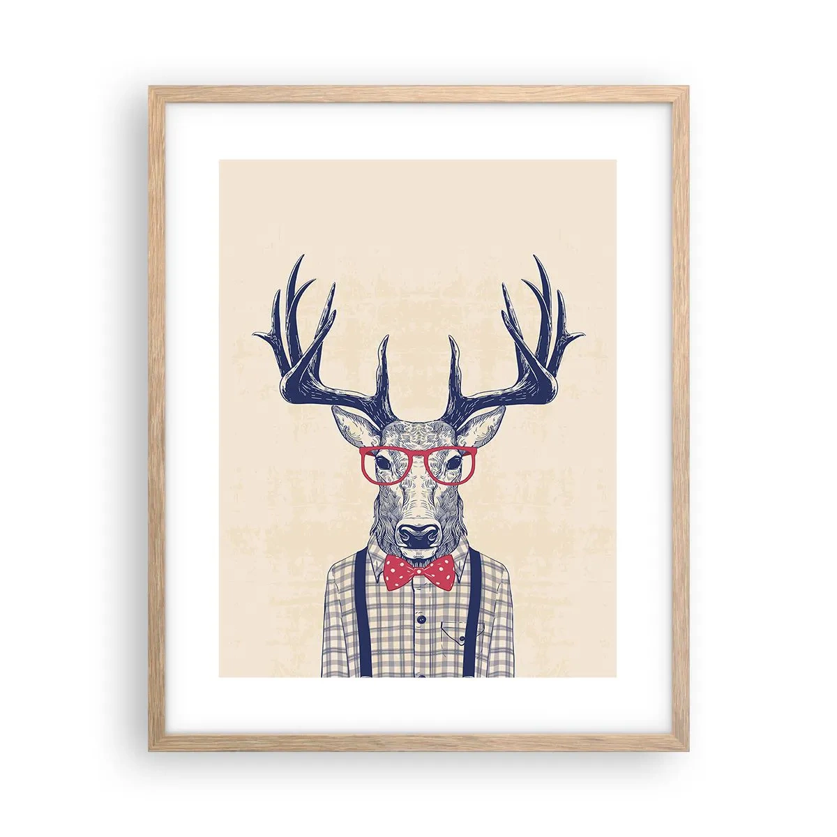 Poster in light oak frame - Fun Extravagance - 40x50 cm