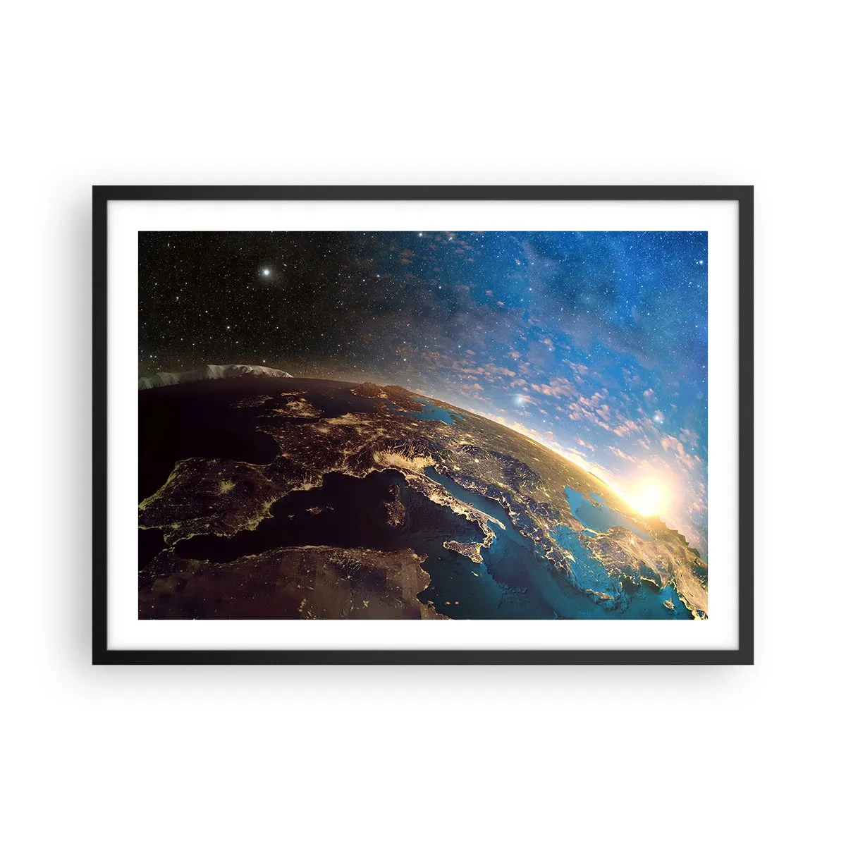 Poster in black frame - Let's Look at Each Other from a Distance - 70x50 cm