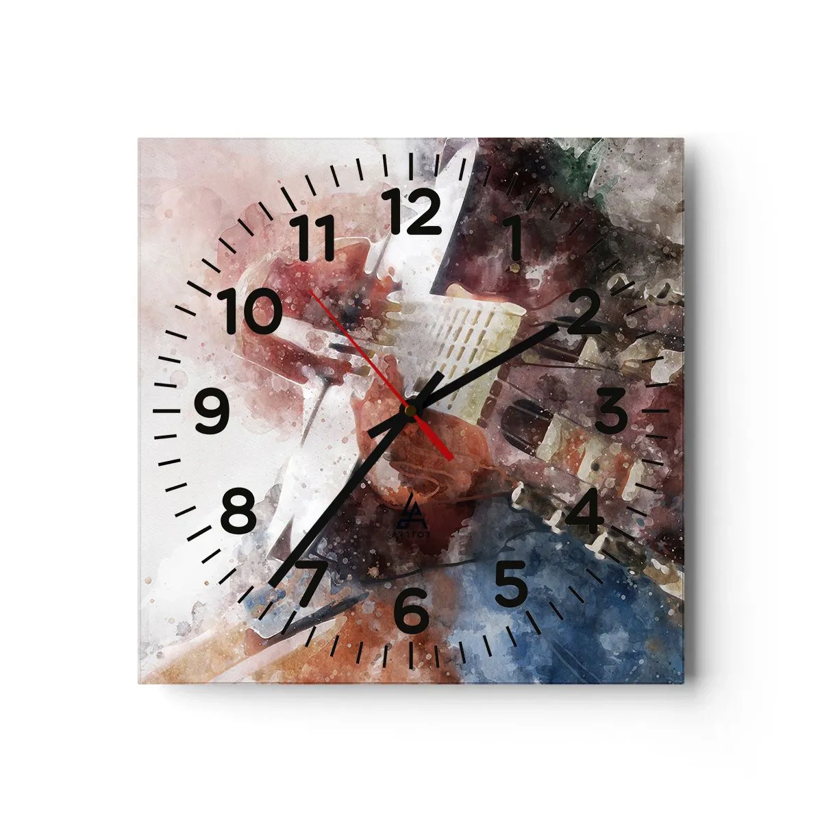 Wall clock - Clock on glass - And What do You Think? - 40x40 cm