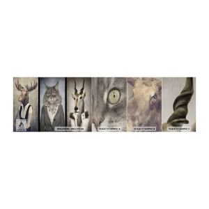 Photo Wallpaper Sample Premium Canvas - Furcoats Are in Vogue Again - Abstraction, Fantasy, Moose - 100x30 cm