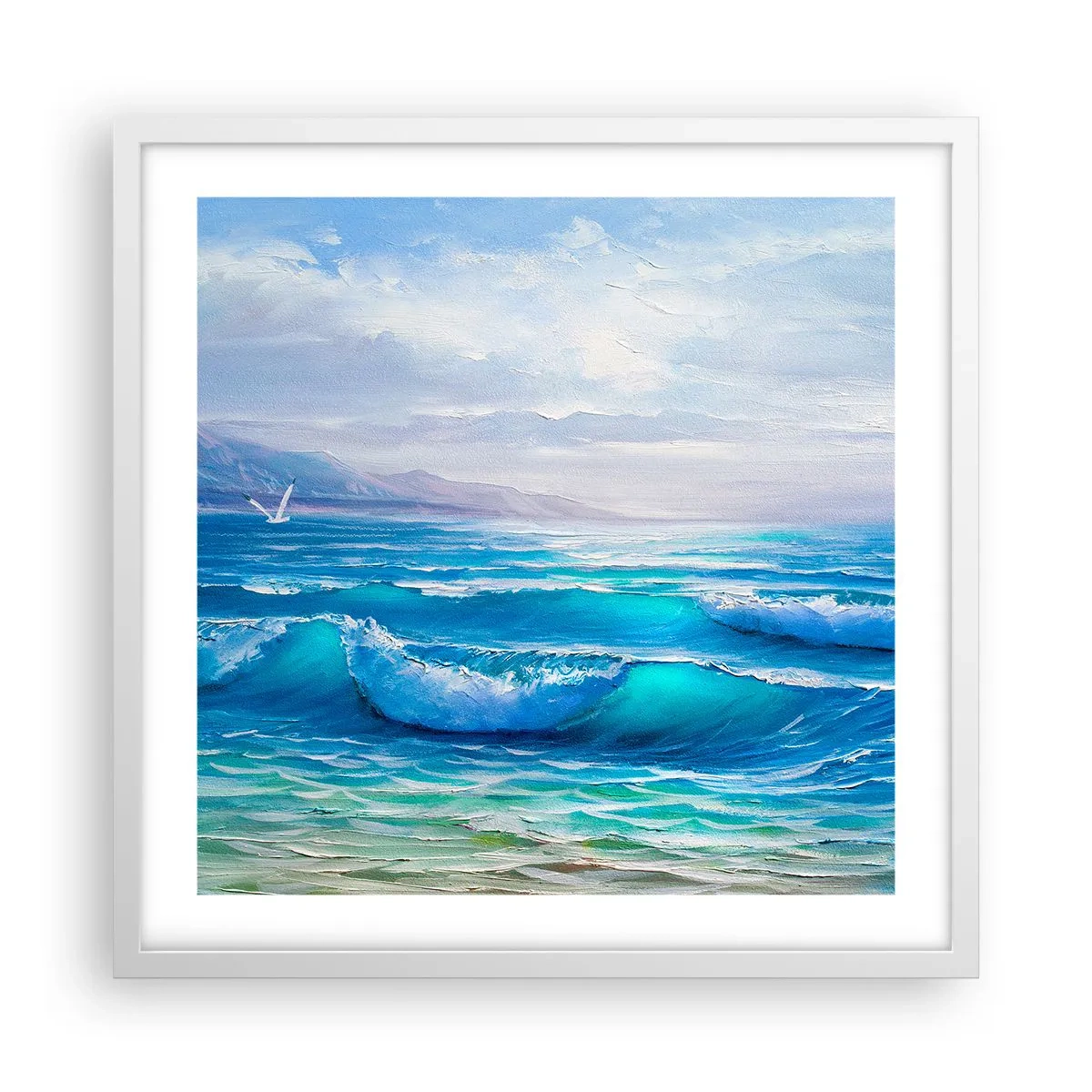 Poster in white frmae - It Brings Bliss - 50x50 cm
