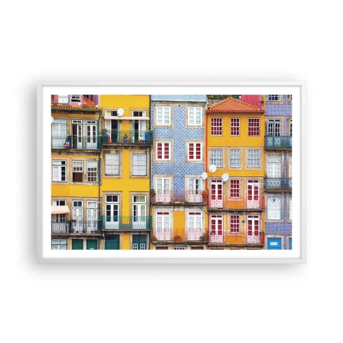 Poster in white frmae - Colours of Old Town - 91x61 cm
