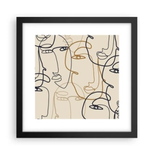 Poster in black frame - Multiplied Portrait - 30x30 cm