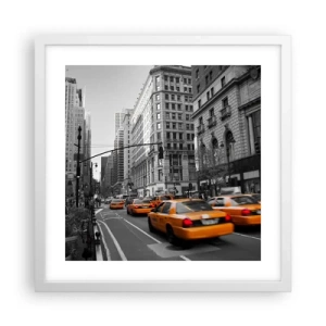 Poster in white frmae - Suns of a Big City - 40x40 cm