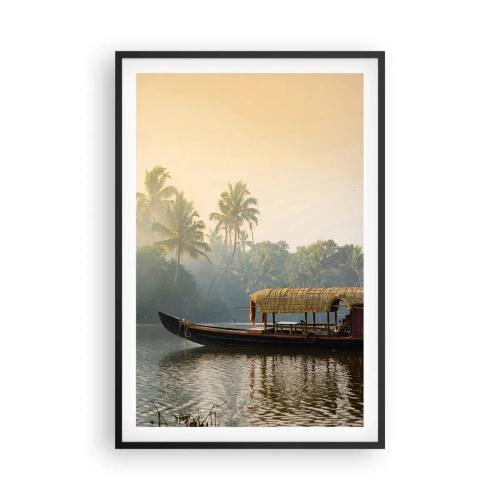 Poster in black frame - House on the River - 61x91 cm