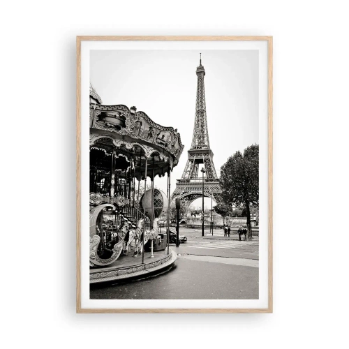 Poster in light oak frame - Such Fun Only in Paris - 70x100 cm