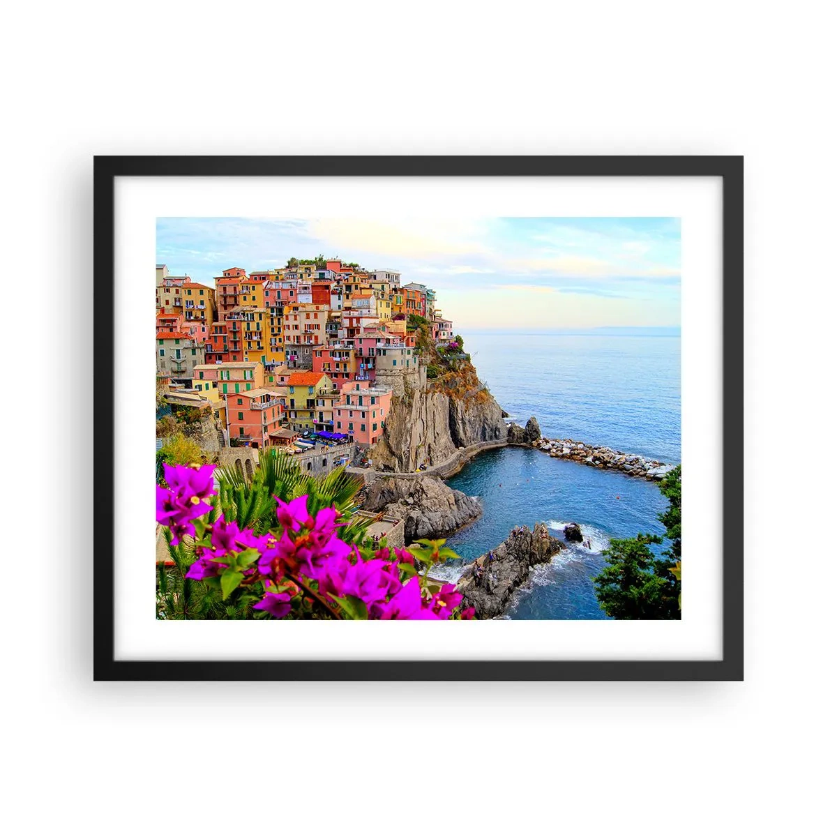Poster in black frame - Laughing City - 50x40 cm