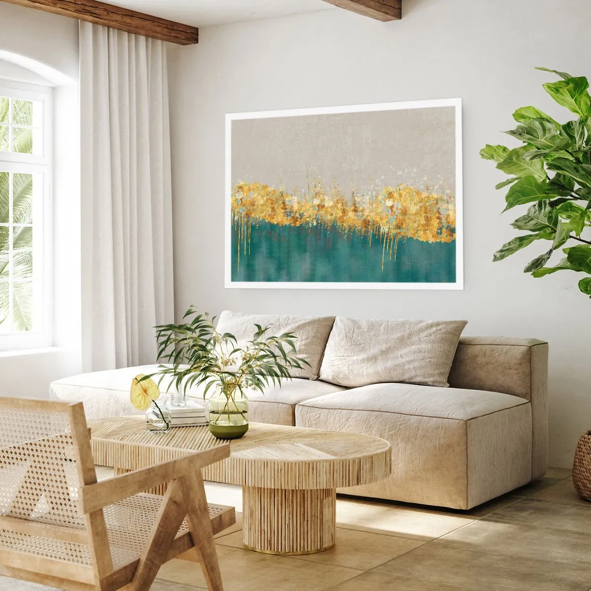 Poster - Golden Border - 50x40 cm