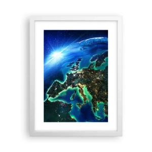 Poster in white frmae - Sparkling Europe - 30x40 cm