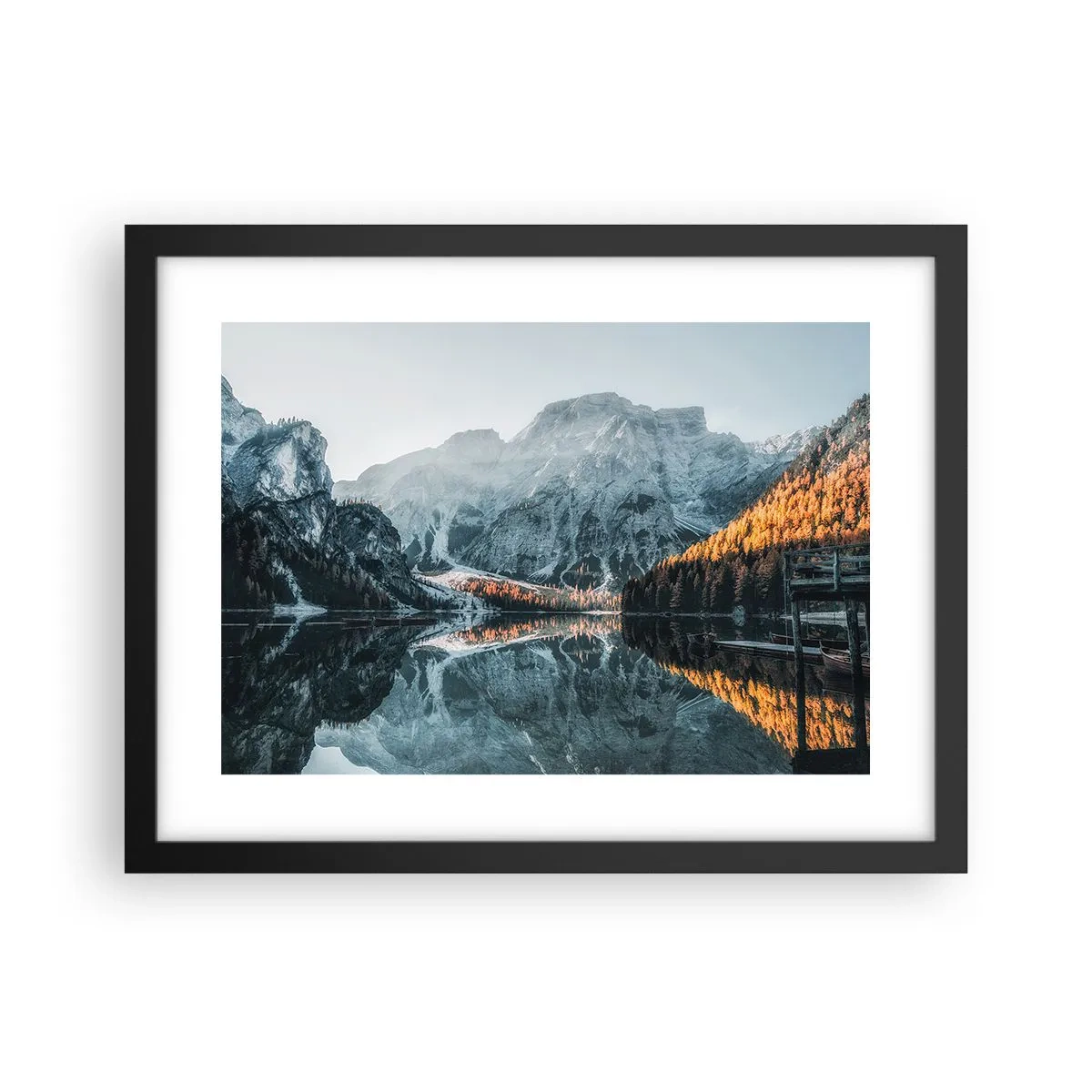 Poster in black frame - Mirror Landscape - 40x30 cm