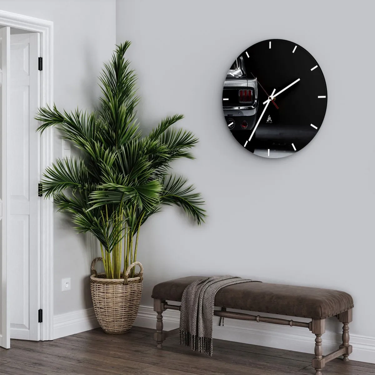Wall clock - Clock on glass - Charm of the Classic - 40x40 cm