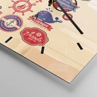 Clock face with lines