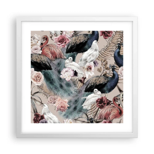 Poster in white frmae - In Palace Garden - 40x40 cm
