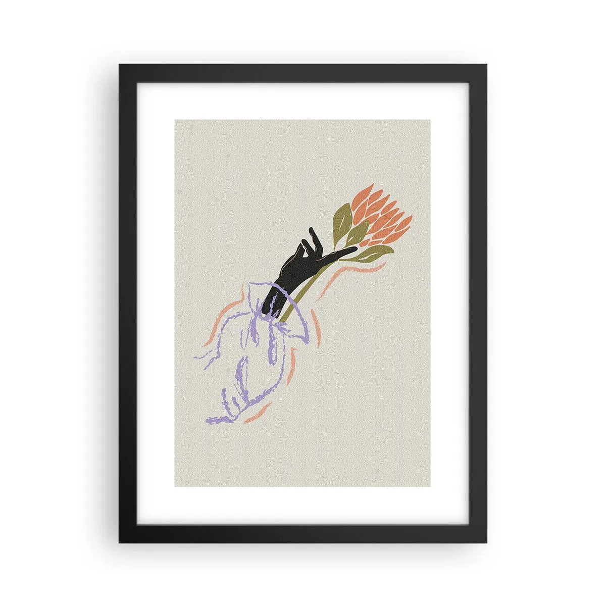 Poster in black frame - Sister Touch - 30x40 cm