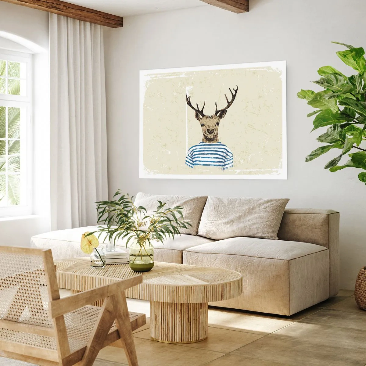 Poster - Becaue I Like Striped T-Shirts - 70x50 cm