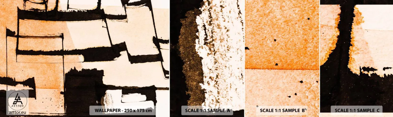 Photo Wallpaper Sample Standard Eco - Order After All - Abstraction, Piece, Painting - 100x30 cm