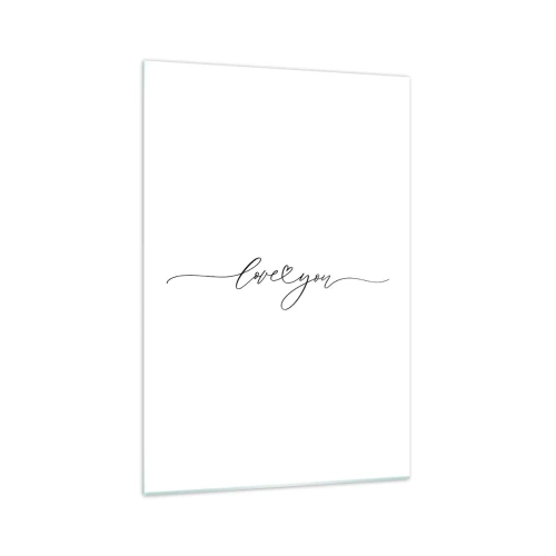Glass picture - Black on White - 70x100 cm