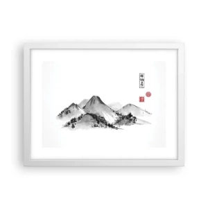 Poster in white frmae - Further and Further - 40x30 cm